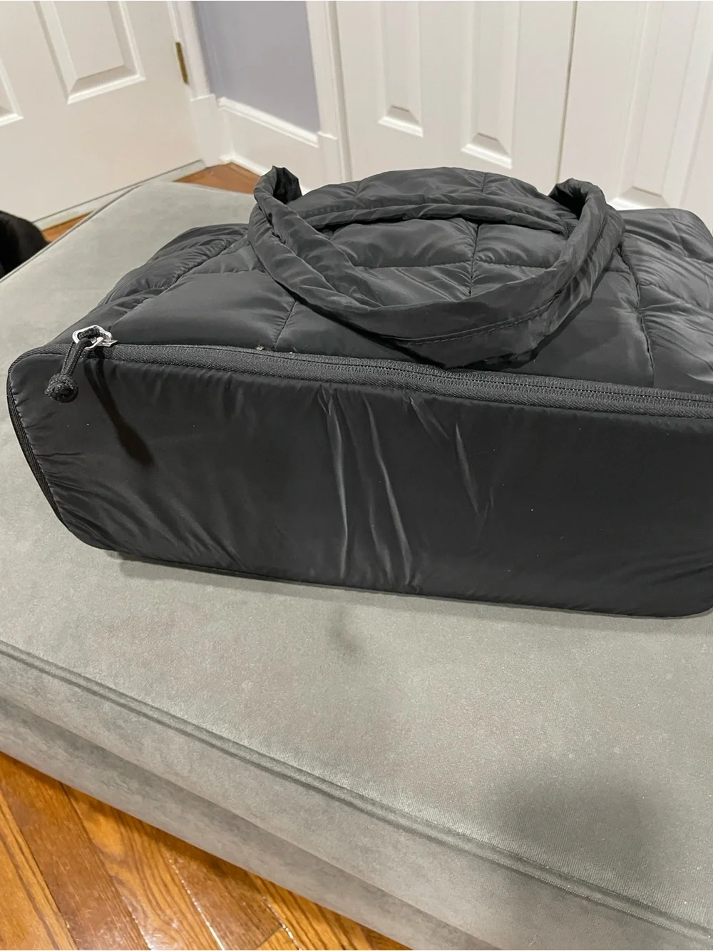 Quilted Black Puffer Hobo Bag - Everyday Shoulder Tote